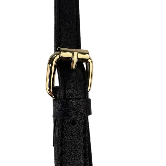 Melie Bianco Felix Ring Black Vegan Leather Crossbody - Picture 7 of 12